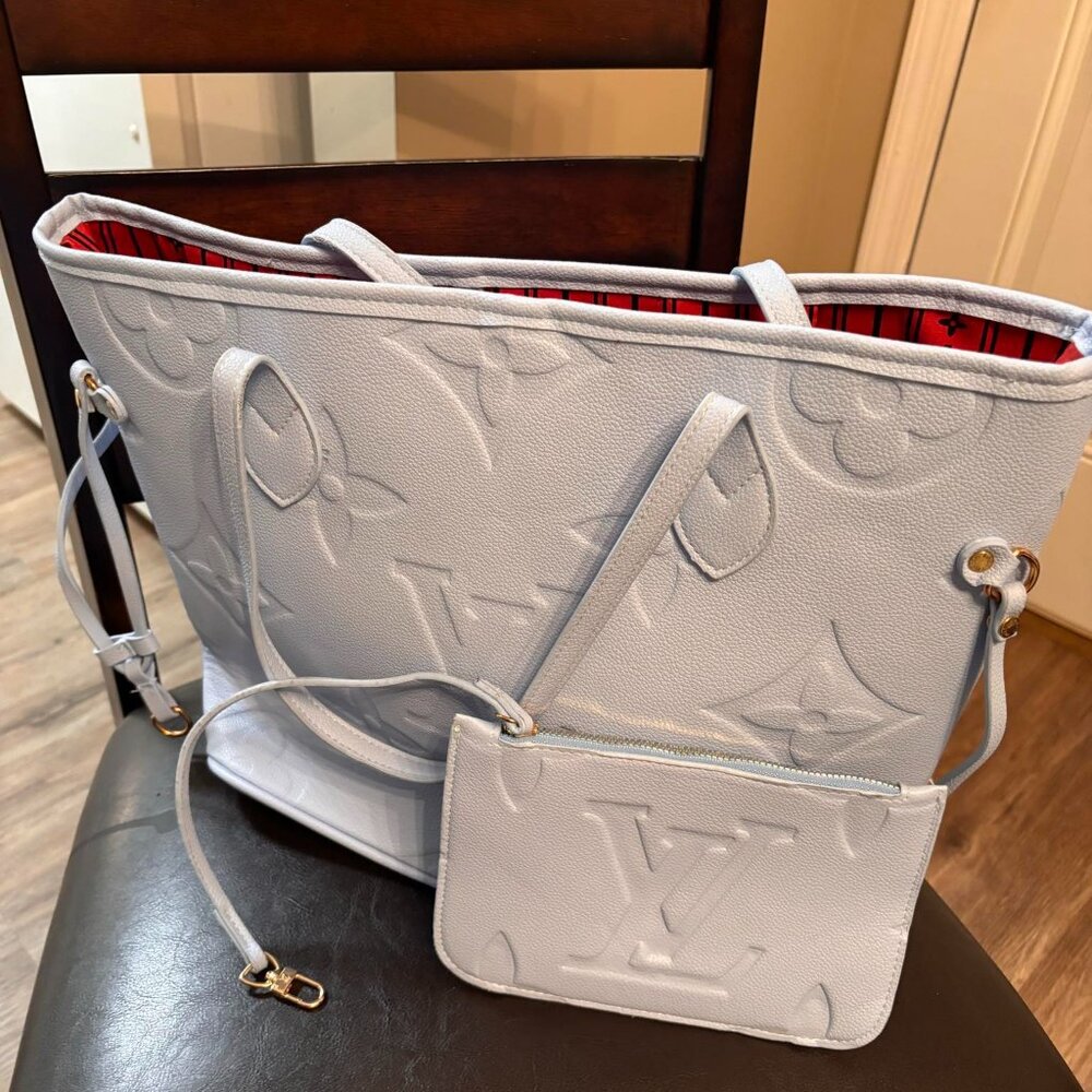 Fashion Light Blue Monogram Handbag